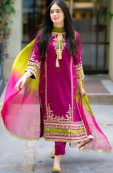 Premium Lawn - 3 Piece Unstitched Emb. Suit