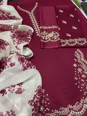 Premium Lawn - 3 Piece Unstitched Emb. Suit