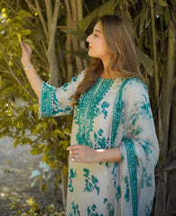 Premium Lawn - 3 Piece Unstitched Printed Suit