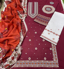 Premium Lawn - 3 Piece Unstitched Emb. Suit