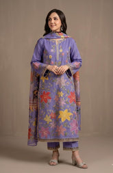 Premium Lawn - 3 Piece Unstitched Emb. Suit - D8