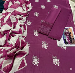 Premium Lawn - 3 Piece Unstitched Emb. Suit