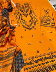 Premium Lawn - 3 Piece Unstitched Emb. Suit