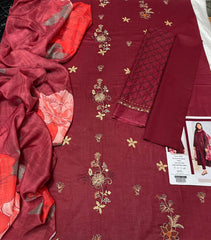 Premium Lawn - 3 Piece Unstitched Emb. Suit
