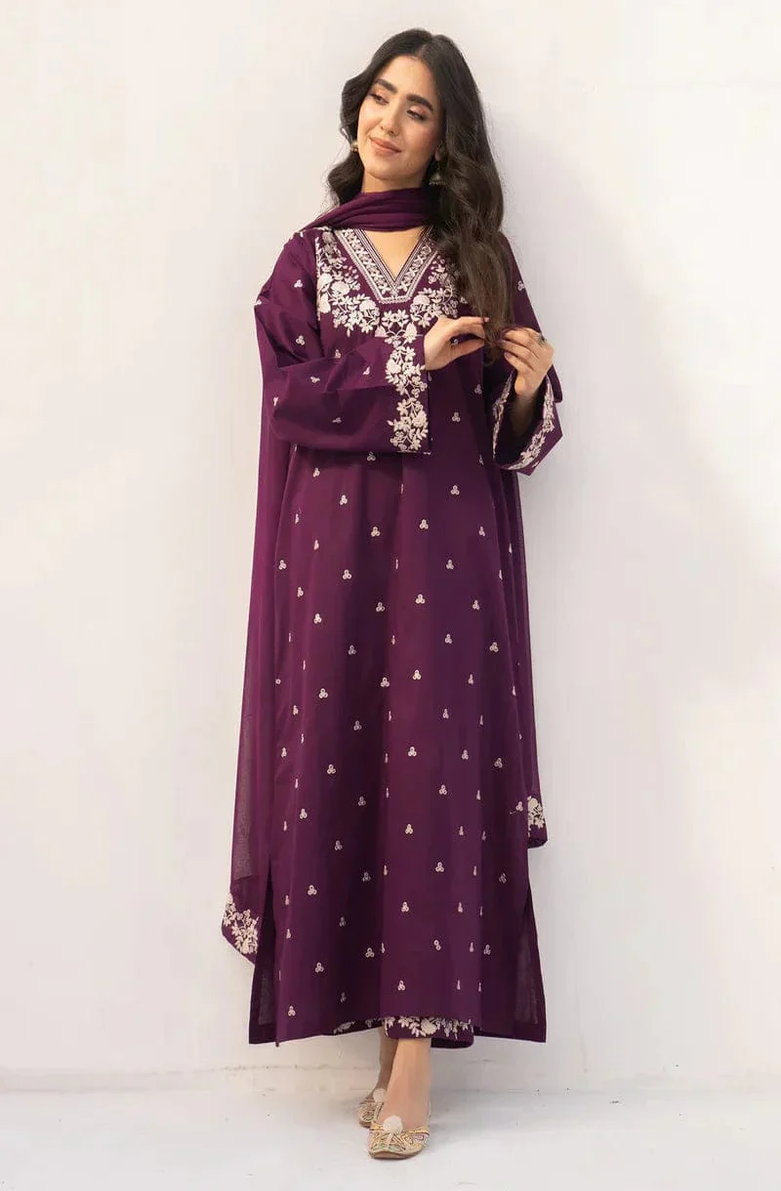 Premium Lawn - 3 Piece Unstitched Emb. Suit
