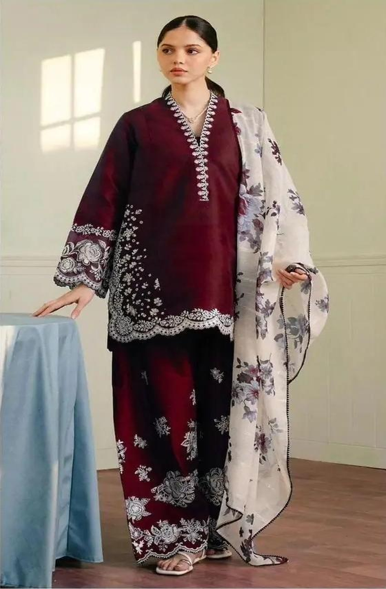 Premium Lawn - 3 Piece Unstitched Emb. Suit