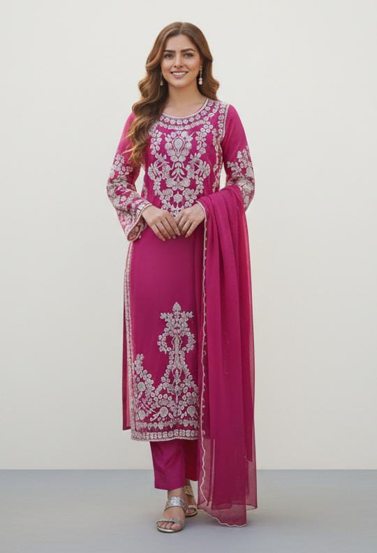 Premium Lawn - 3 Piece Unstitched Emb. Suit