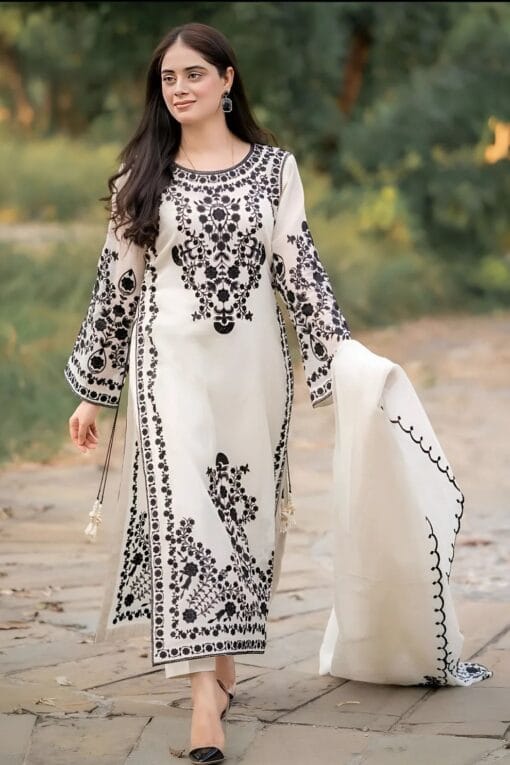 Premium Lawn - 3 Piece Unstitched Emb. Suit