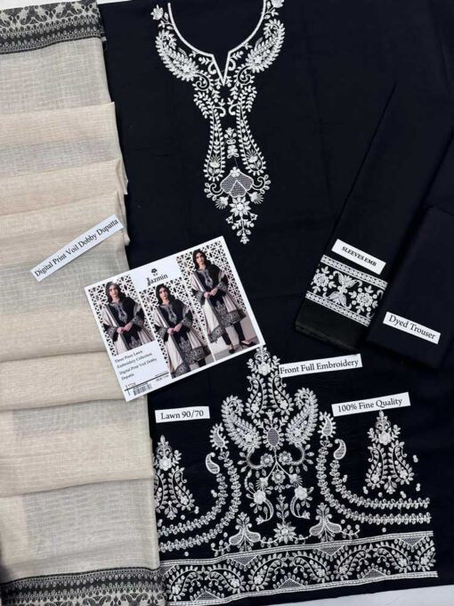 Premium Lawn - 3 Piece Unstitched Emb. Suit