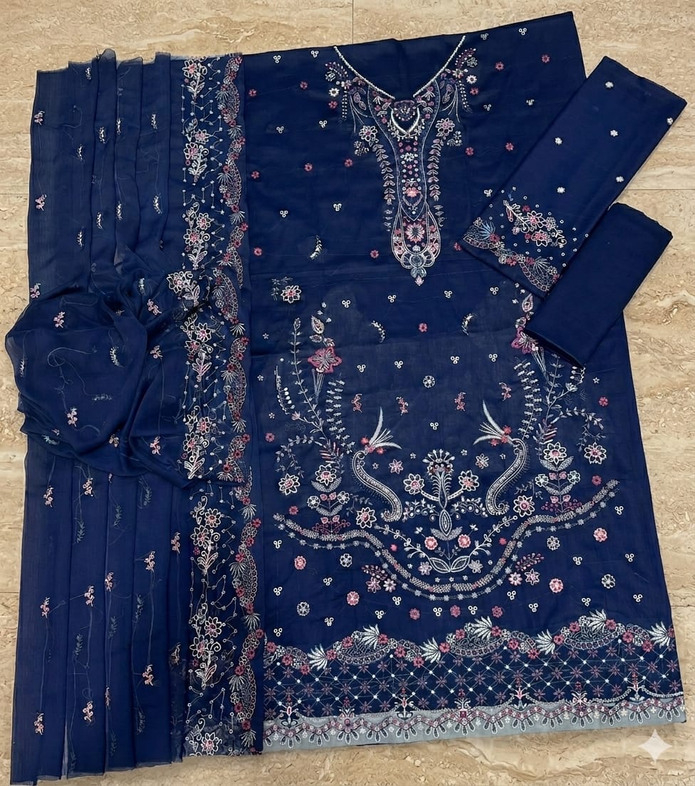 Premium Lawn - 3 Piece Unstitched Emb. Suit