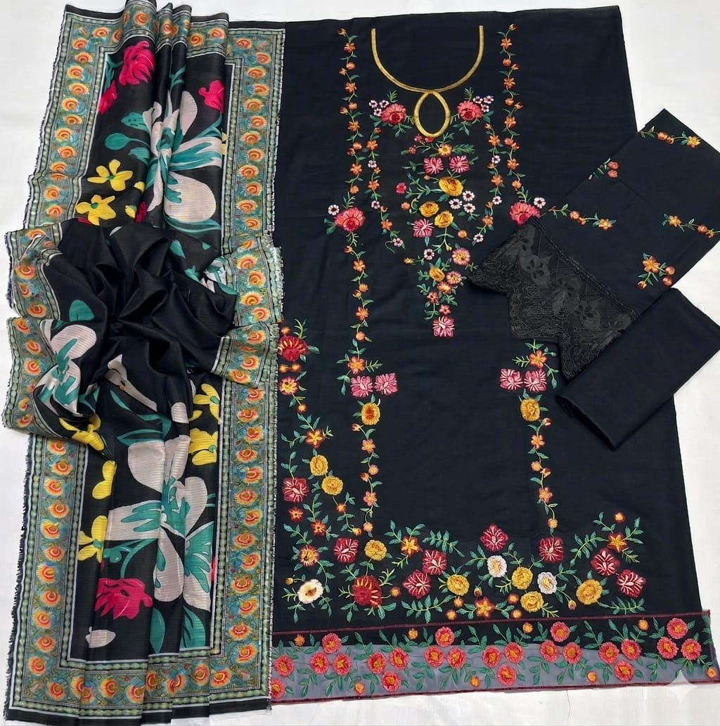 Premium Lawn - 3 Piece Unstitched Emb. Suit