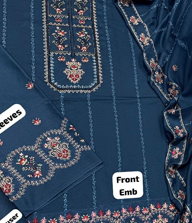 Premium Lawn - 3 Piece Unstitched Emb. Suit