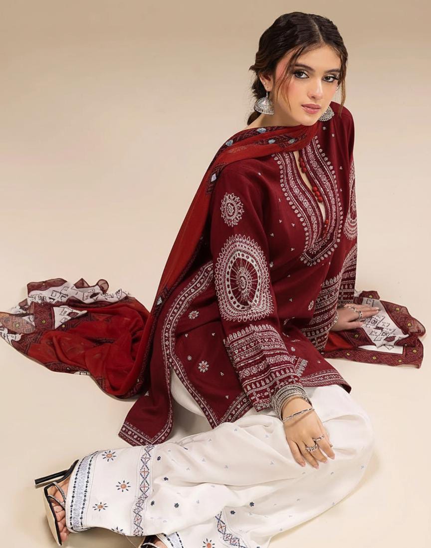 Premium Lawn - 3 Piece Unstitched Emb. Suit