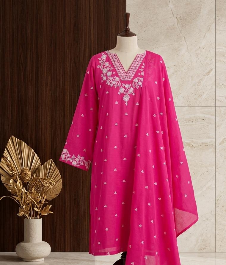 Premium Lawn - 3 Piece Unstitched Emb. Suit