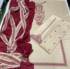 Premium Lawn - 3 Piece Unstitched Emb. Suit