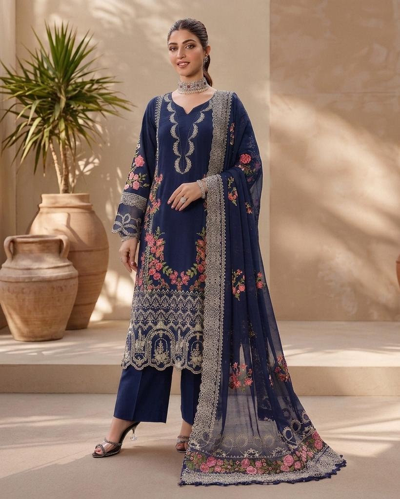 Lawn - 3 Piece Unstitched Emb. Suit