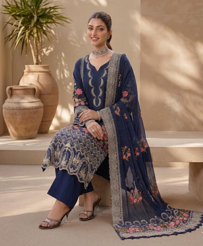 Lawn - 3 Piece Unstitched Emb. Suit