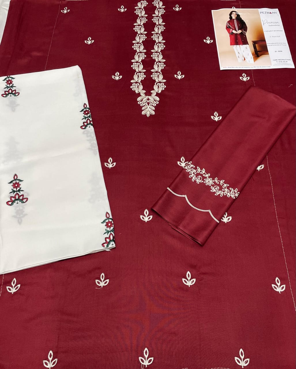 Premium Lawn - 2 Piece Unstitched Emb. Suit