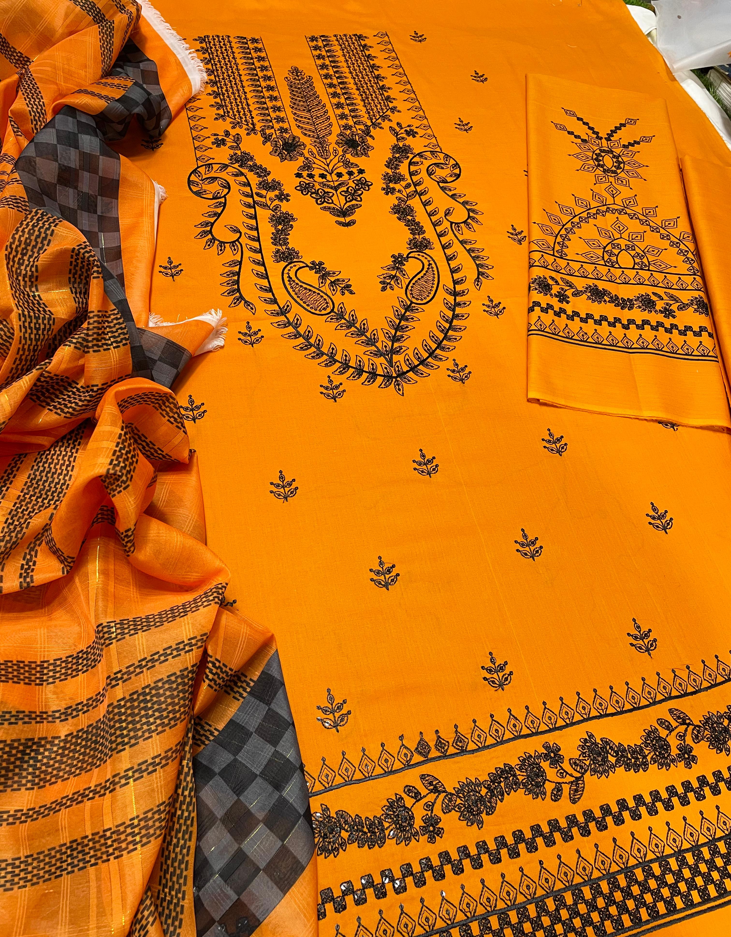 Premium Lawn - 3 Piece Unstitched Emb. Suit