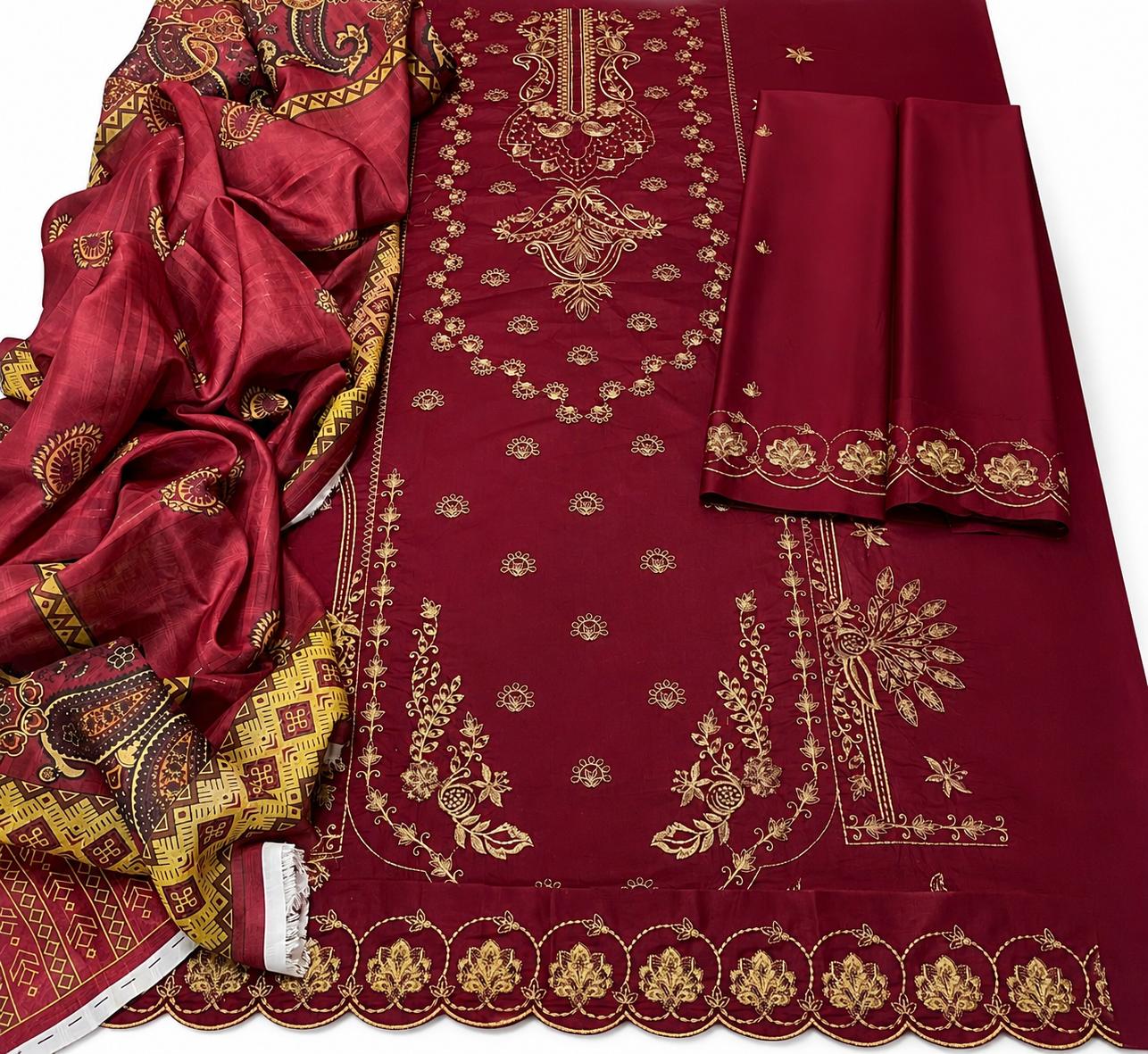 Premium Lawn - 3 Piece Unstitched Emb. Suit