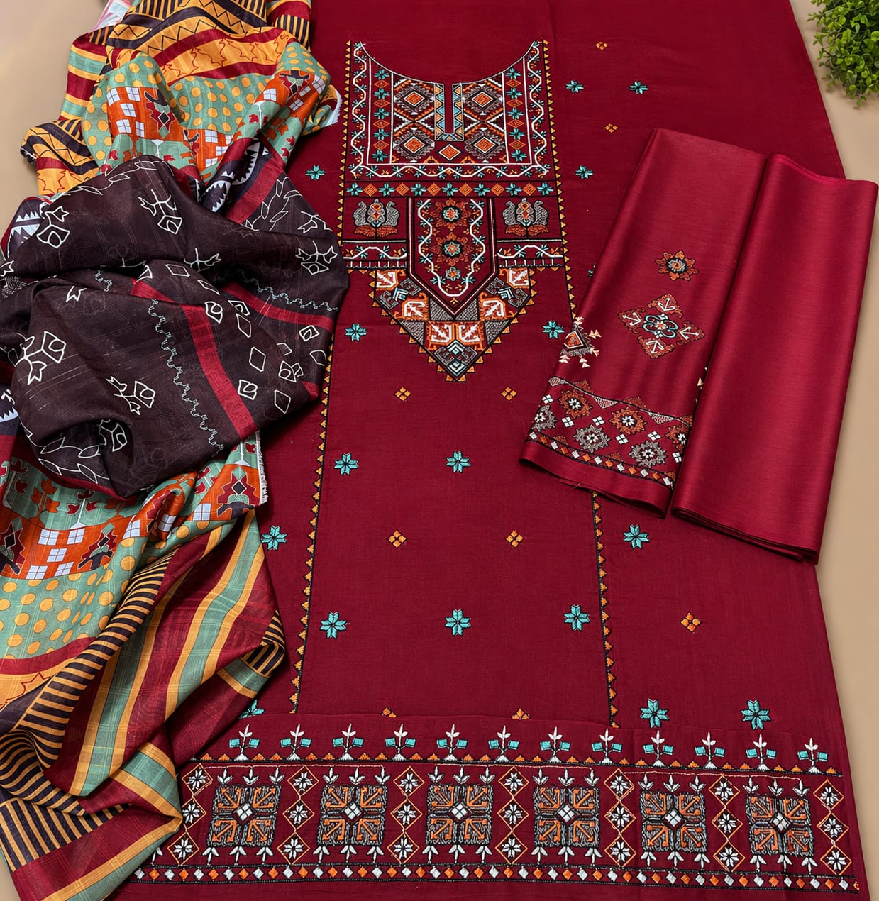 Premium Lawn - 3 Piece Unstitched Emb. Suit
