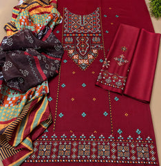Premium Lawn - 3 Piece Unstitched Emb. Suit