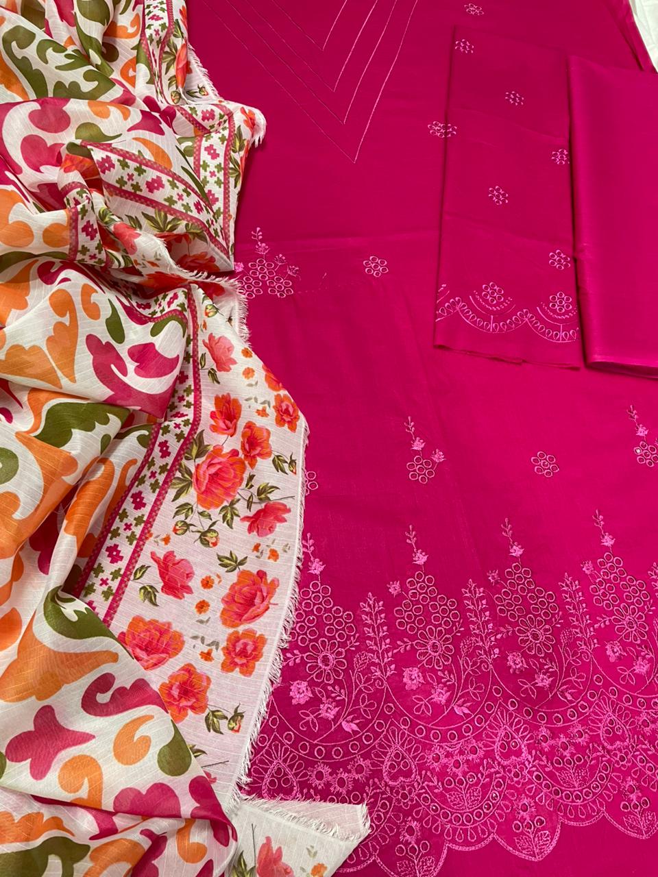 Premium Lawn - 3 Piece Unstitched Emb. Suit
