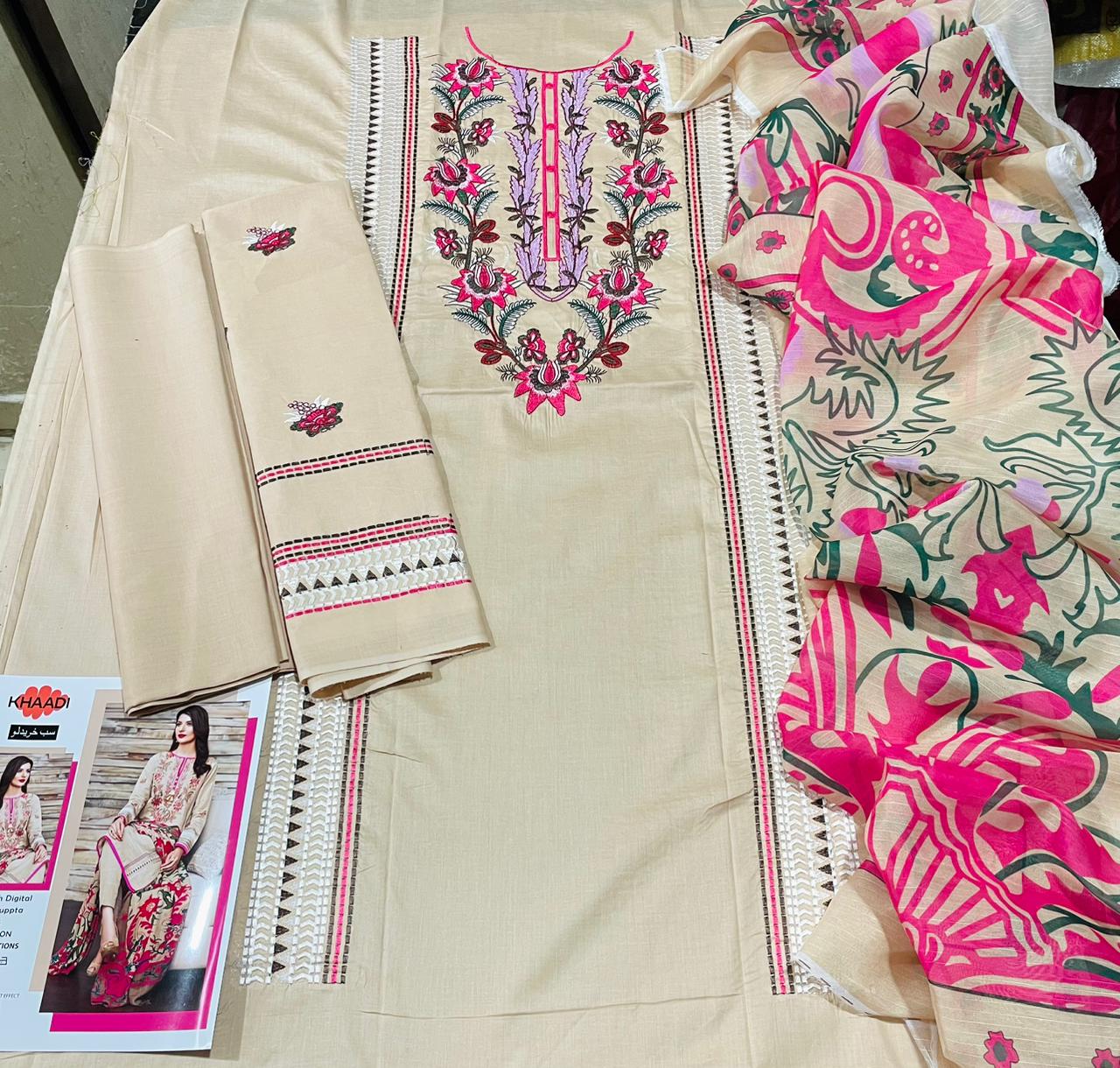 Premium Lawn - 3 Piece Unstitched Emb. Suit