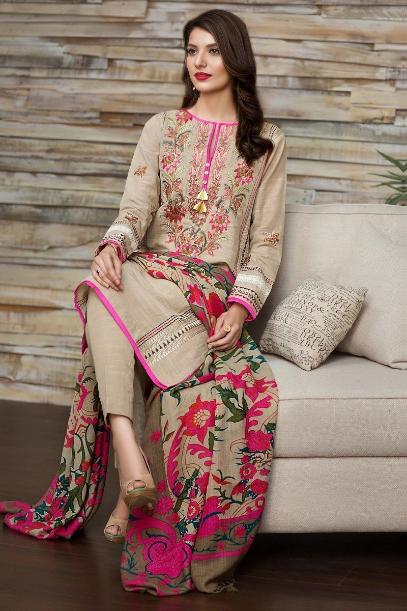 Premium Lawn - 3 Piece Unstitched Emb. Suit
