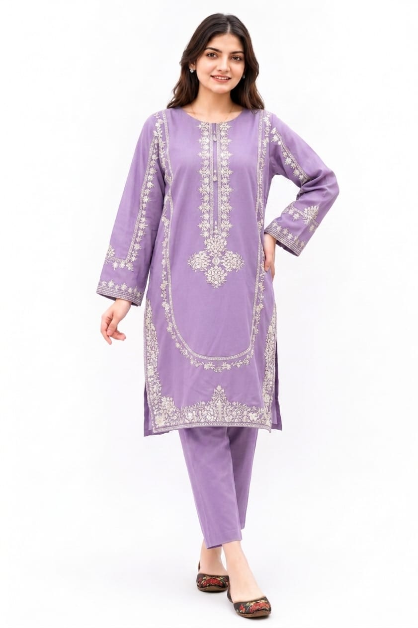 Premium Lawn - 3 Piece Unstitched Emb. Suit