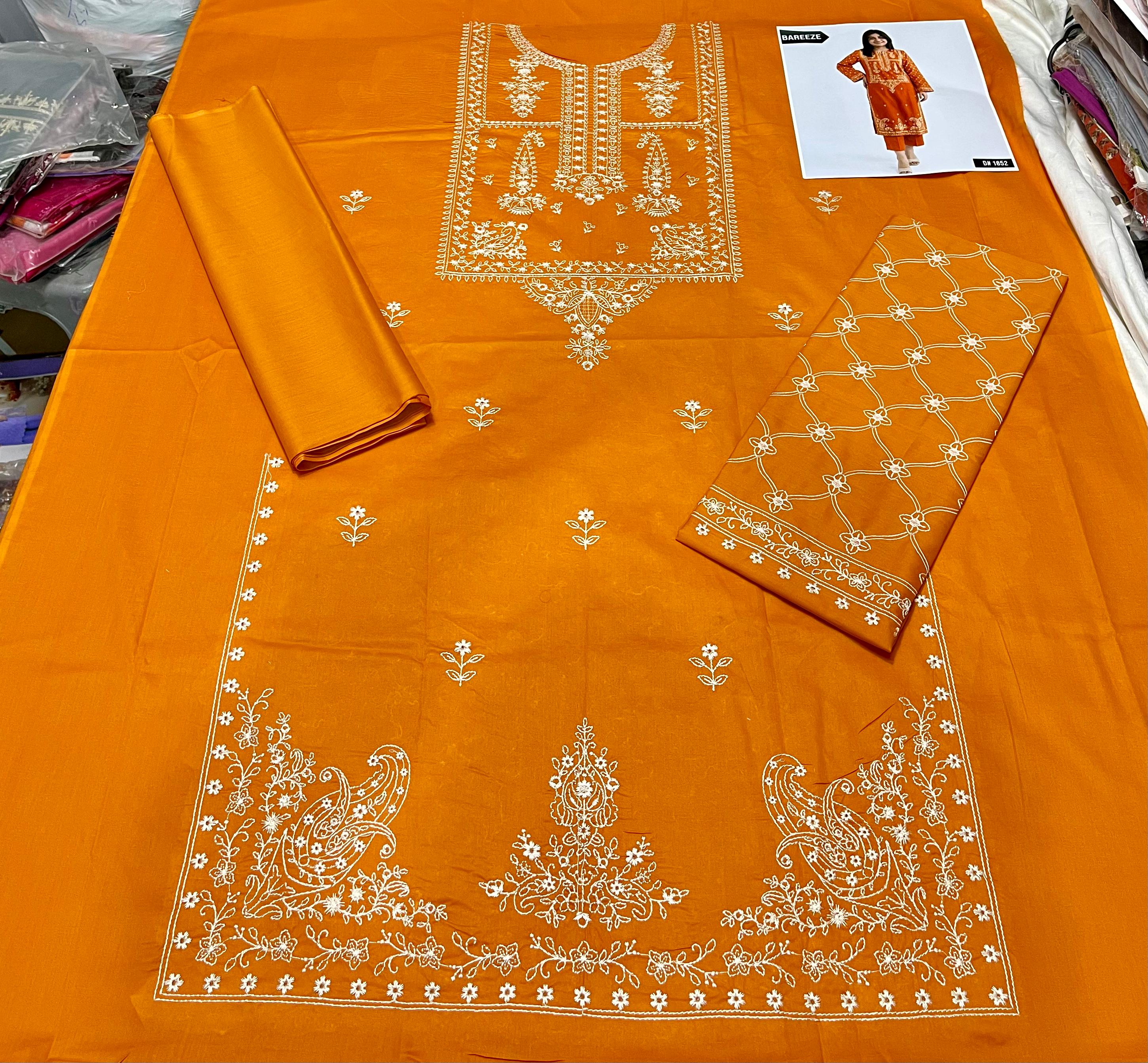 Premium Lawn - 3 Piece Unstitched Emb. Suit