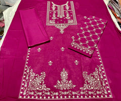 Premium Lawn - 3 Piece Unstitched Emb. Suit