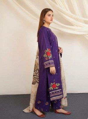 D-1801 Fine Quality Lawn 3PC Unstitched