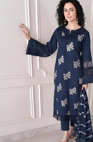 D-1827 Fine Quality Lawn 3PC Unstitched