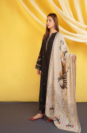 D-1801 Fine Quality Lawn 3PC Unstitched