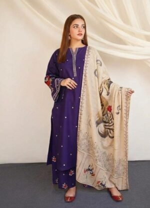 D-1801 Fine Quality Lawn 3 Pc Unstitched