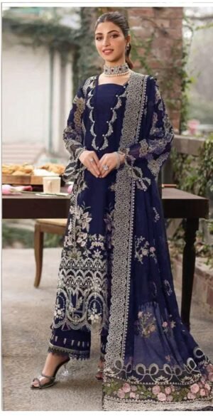 D-1825 Fine Quality Lawn 3 Pc Unstitched