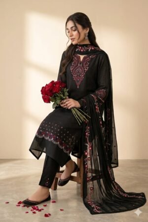 D-1831 Fine Quality Lawn 3 Pc Unstitched