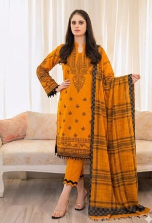 D-1835 Fine Quality Lawn 3 Pc Unstitched