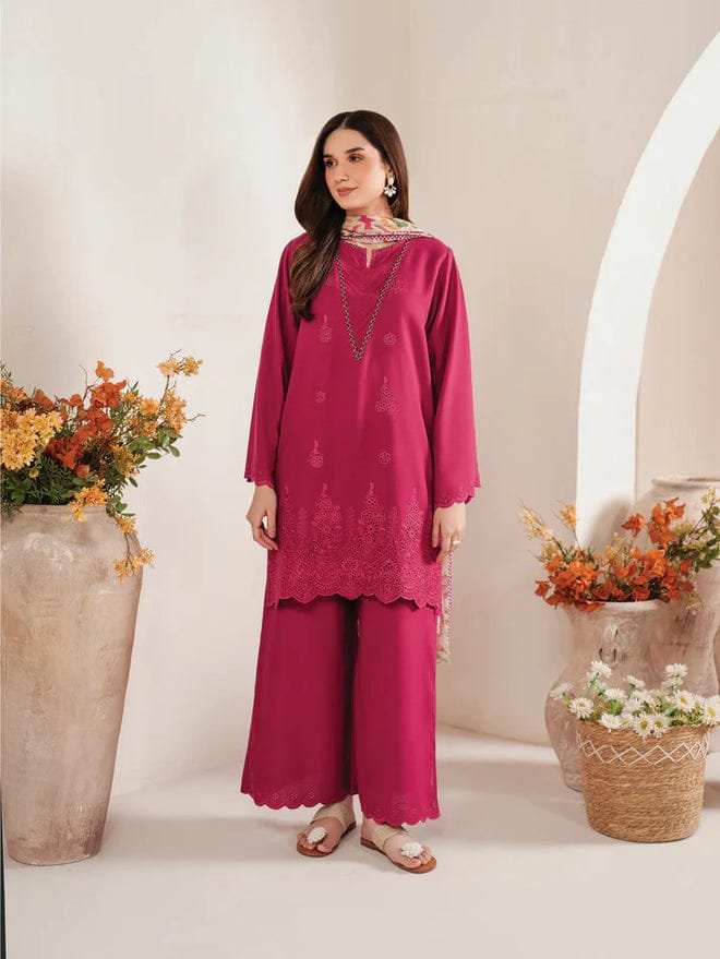 D-1842 Fine Quality Chickenkari Lawn 3 Pc Unstitched - Image 4
