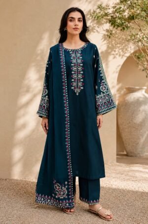 D-1833 Fine Quality Lawn 3 Pc Unstitched