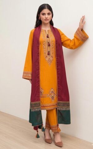 D-1850 Fine Quality Lawn 3 Pc Unstitched