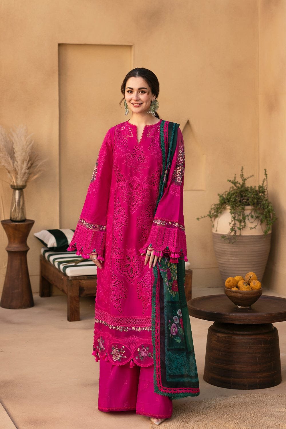 D-1843 Fine Quality Chickenkari Lawn 3 Pc Unstitched - Image 5