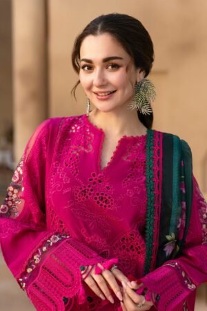 D-1843 Fine Quality Chickenkari Lawn 3 Pc Unstitched