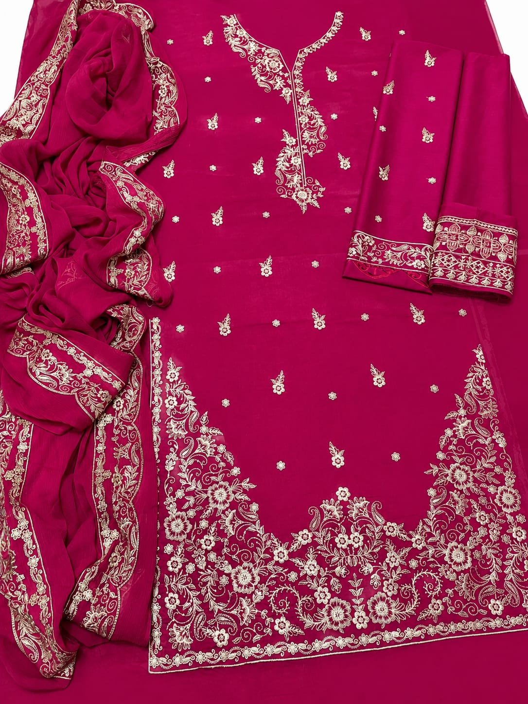 D-6062 Fine Quality Lawn 3 Pc Unstitched - Image 6