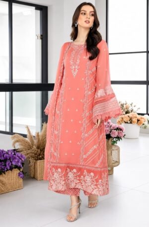 D-1829 Fine Quality Lawn 3 Pc Unstitched