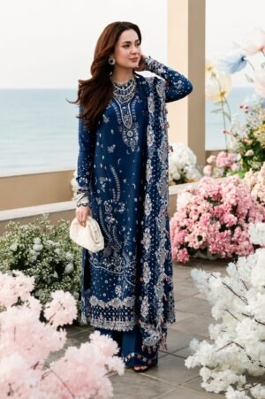 D-1828 Fine Quality Lawn 3 Pc Unstitched